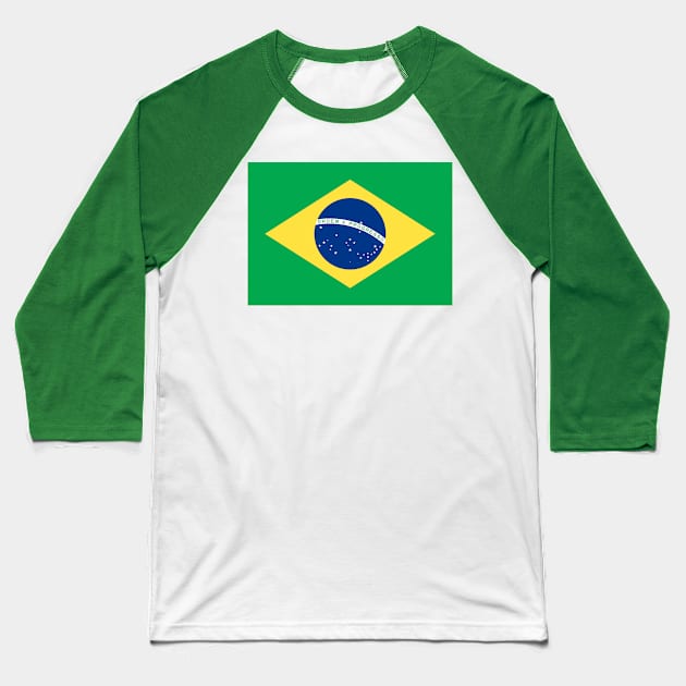 Brazil Baseball T-Shirt by Wickedcartoons